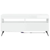 LED TV Cabinet High Gloss White Engineered Wood 897649