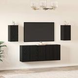 TV Cabinet Set Wall-mounted 7 pcs Black Oak 30.5 x 30 x 60 cm 3393145