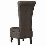Slipper Chair Dark Grey 56.5 x 70 x 110 cm Faux Suede Leather 42020688