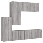 5 Piece TV Wall Units Grey Sonoma Engineered Wood 3216494