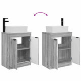 Bathroom Vanity with Sink Grey Sonoma 54 x 35 x 83 cm 890164