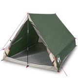 Camping Tent A-Frame 2-Person Green Waterproof 94755