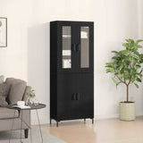 Highboard 2 pcs Black oak 69.5 x 34 x 180 cm Engineered Wood 3334351