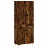 Highboard Smoked Oak 69.5x34x180 cm Engineered Wood 3198142