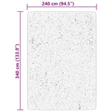 Rug HUARTE Short Pile Soft and Washable Beige 240x340 cm 375026
