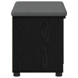 Hall Bench Black Oak 60 x 38 x 46 cm Engineered Wood and Fabric 891497