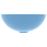 Bathroom Sink Ceramic Light Blue Round 146978