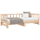 Day Bed with Trundle without Mattress 90x200 cm Solid Wood 836156