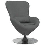 Egg Chair Dark Grey 63 x 73 x 90 cm Fabric 42002737