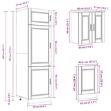 ZNTS 8 Piece Kitchen Cabinet Set Kalmar Grey Sonoma Engineered Wood 3314817