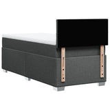 Box Spring Bed with Mattress Dark Grey 90x200 cm Fabric 3285772