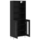 Highboard 2 pcs Black Oak Engineered Wood 3403173