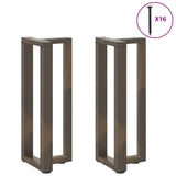 Console Table Legs T-Shaped 2 pcs Black 25x28x cm Steel 4013043