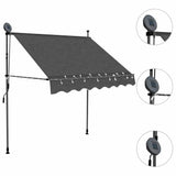 Manual Retractable Awning with LED 100 cm Anthracite 145862