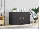 Storage Cabinet Black 80 x 40 x 70 cm Steel 891676