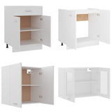 4 Piece Kitchen Cabinet Set Lyon White Engineered Wood 3067655