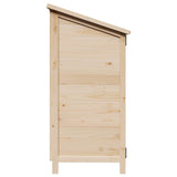 Garden Shed with Roof Natural 59 x 56 x 113.5 cm Solid Fir Wood 42033436