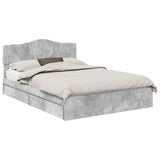 Storage Bed Concrete Grey 160 x 200 cm Engineered Wood 3413078