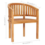 Garden Chair Set of 2 Natural Teak Teak Wood Standard 48019