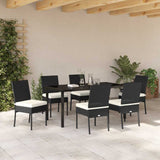 Garden Dining Set 7 pcs Cream Powder-Coated Steel 3379223