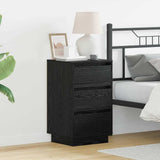 Bedside Cabinet Black Oak 39 x 34.5 x 65 cm Engineered wood 869627