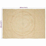 Area Rugs White 200 x 290 cm Jute 42010726