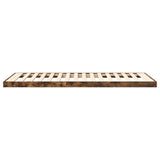 Floor Bed Frame Smoked Oak 90 x 200 cm Engineered Wood 893544