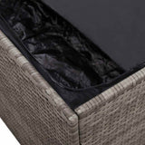 Garden Storage Box Grey 220x50x58 cm Poly Rattan 4104076