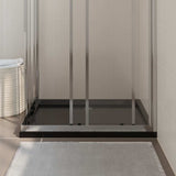 Rectangular ABS Shower Base Tray Black 80x90 cm 148917