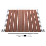 WPC Fence Set 2 Square + 1 Slanted 446x186 cm Brown 3053216
