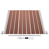 WPC Fence Set 2 Square + 1 Slanted 446x186 cm Brown 3053216
