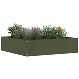 Lawn Edging 6 pcs Olive Green 50 x 50 x 13 cm Steel 874723