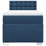 Box Spring Bed with Mattress Blue 90x200 cm Fabric 3285791