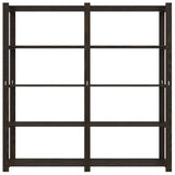 5-Tier Storage Rack Black 170x38x170 cm Solid Wood Pine 373406