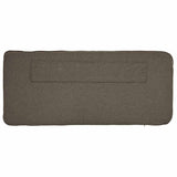 Upholstered Headboard Brown and Taupe 135 cm Solid Pine Wood 880186
