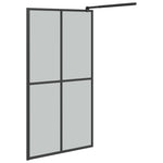 Walk-in Shower Screen 100x195cm Dark Tempered Glass 151886