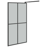 Walk-in Shower Screen 100x195cm Dark Tempered Glass 151886
