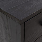 Sideboard Black 110x35x70 cm Solid Pinewood 349920