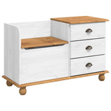 Entryway Storage Bench with Drawer ASKIM White 100 x 39 x 62 cm 4105441