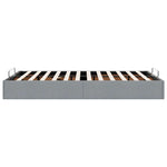 Ottoman Bed Frame without Mattress Light Grey Double Fabric 3310919