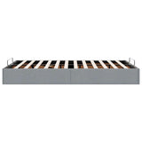 Ottoman Bed Frame without Mattress Light Grey Double Fabric 3310919