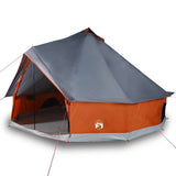 Family Tent Tipi 6-Person Grey and Orange Waterproof 94587