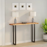 Table Top 140x30x2,5 cm Rectangular Solid Wood Acacia Live Edge 370243