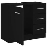 Sink Cabinet Black 63x30x54 cm Engineered Wood 804185