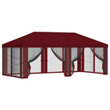 Gazebo Cover with Sidewalls 6 x 3 m Burgundy Polyester 190 900420