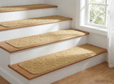 Stair Mats 15 pcs 76 x 20 cm Beige Polyester Rectangular 42054635