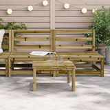 Garden Sofa Natural wood Treated pine wood 70x70x67 cm Modular 837927