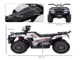 12V Kids Quad Bike with Forward, Reverse Functions, Ride-On ATV w/ Music, LED, Headlights, for Ages T3398P348338