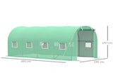 Walk-in Polytunnel Greenhouse, Outdoor Garden Tunnel Greenhouse Tent with Zipped Roll-Up Door and 8 T3398P325278