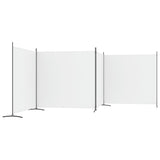 4-Panel Room Divider White 698x180 cm Fabric 350282